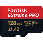 SanDisk Extreme Pro microSD 128GB+SD Adpt 170MB/s A2 V30 UHS-I U3 — 31.5€ Photo Emporiki