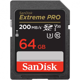 SanDisk Extreme Pro SDXC 64GB 200MB/s V30 U3 — 14€ Photo Emporiki