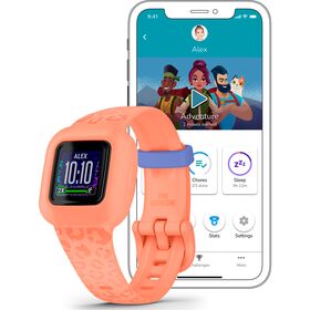 Garmin vivofit jr. 3 Peach Leopard — 95€ Photo Emporiki
